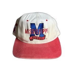 VINTAGE MISSISSIPPI OLE MISS REBELS ADJUSTABLE SNAPBACK HAT HEAD START SPORTWEAR